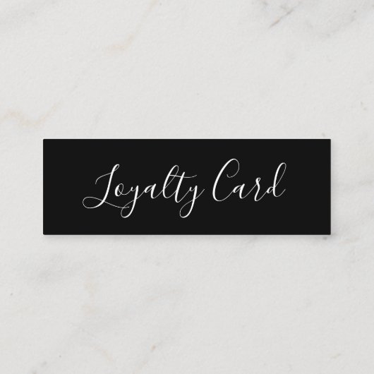 Moderne zwarte elegante schoonheidssalon klantenkaartje (Achterkant)