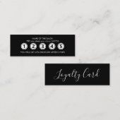 Moderne zwarte elegante schoonheidssalon klantenkaartje (Voorkant / Achterkant)