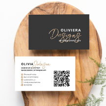 Moderne zwarte elegante scripttypografie QR-code