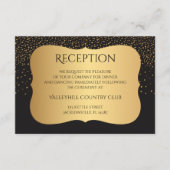 Moderne zwarte en goudbril - Ontvangst Informatiekaartje (Voorkant)