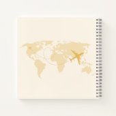 Moderne Zwarte en Gouden Bestemming Pas Huwelijk Notitieboek (Achterkant)