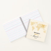 Moderne Zwarte en Gouden Bestemming Paspoort Bruid Notitieboek (Binnen)