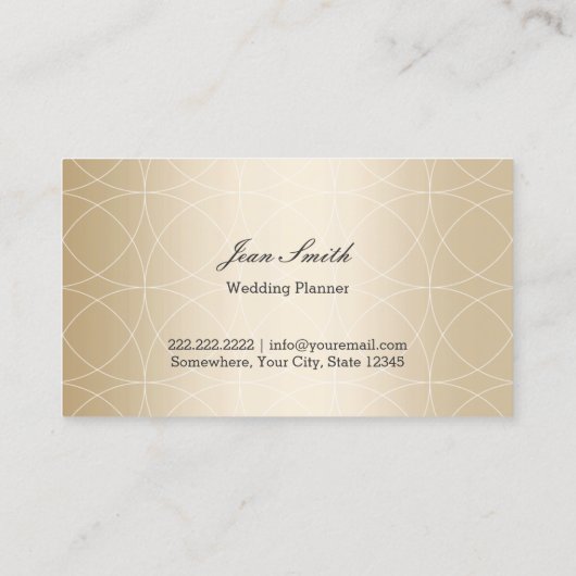 Moderne zwarte en gouden bruiloft visitekaartje (Achterkant)