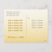 Moderne zwarte en gouden Confetti ballonnen oudeja Feestdagenkaart (Achterkant)