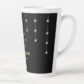 Moderne zwarte en gouden feest latte mok (Rechts)