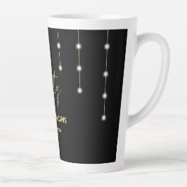 Moderne zwarte en gouden feest latte mok