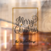 Moderne zwarte en gouden kerst raamsticker (Vel 2)