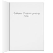 Moderne zwarte en gouden kerstboomkaart (Binnen (Rechts))