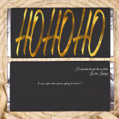 Moderne zwarte en gouden kerstchocolade wrapper foto afdruk