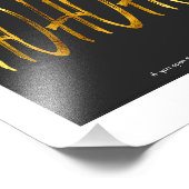 Moderne zwarte en gouden kerstchocolade wrapper foto afdruk (Hoek)