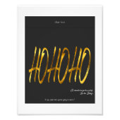 Moderne zwarte en gouden kerstchocolade wrapper foto afdruk (Voorkant)