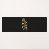 Moderne, zwarte en gouden monogrammen yogamat (Voorkant (horizontaal))