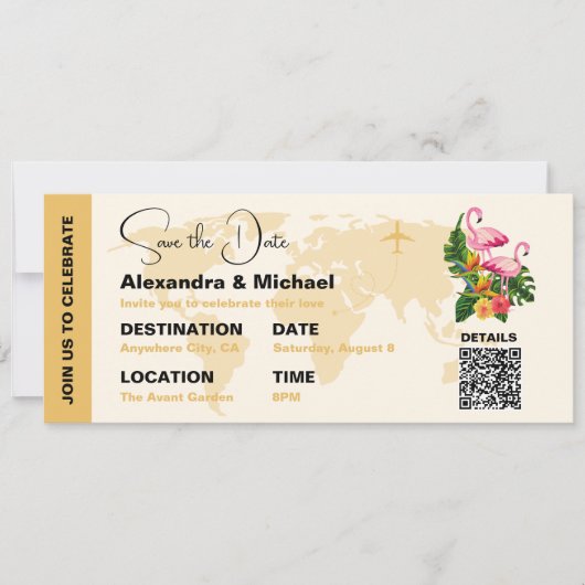 Moderne zwarte en gouden paspoorten opslaan Datum Kaart (Voorkant)