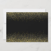 Moderne zwarte en gouden script afstudeerfeest kaart (Achterkant)
