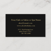 Moderne zwarte en goudgele Logo-logo Klantenkaartje (Achterkant)