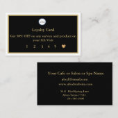 Moderne zwarte en goudgele Logo-logo Klantenkaartje (Voorkant / Achterkant)