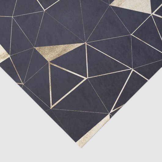 Moderne zwarte en goudgeometrische tissuepapier (Detail)