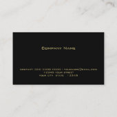 Moderne zwarte en goudgeometrische visitekaartje (Achterkant)