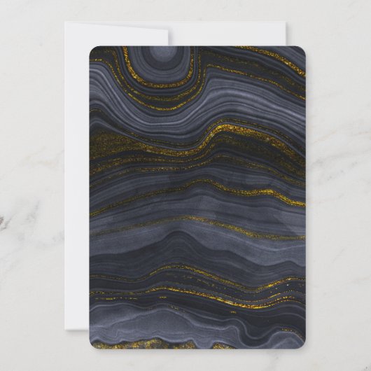 Moderne zwarte en goudgrijze tas en verloopdop kaart (Achterkant)