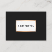 Moderne zwarte en goudkaartje kortingskaartje (Voorkant)