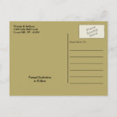 Moderne zwarte en goudkleurige pols besparen de da aankondigingskaart (Achterkant)