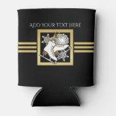 Moderne zwarte en goudzige ijsvlekken blikjeskoeler (Voorkant)