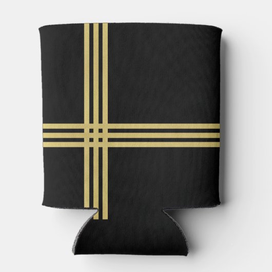 Moderne zwarte en goudzige ijsvlekken blikjeskoeler (Achterkant)