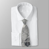 moderne zwarte en grijze geometrische vormen stropdas (Gebonden)