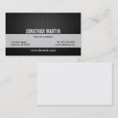 Moderne zwarte en grijze strepen visitekaartje (Voorkant / Achterkant)