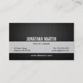Moderne zwarte en grijze strepen visitekaartje (Voorkant)