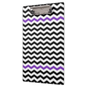 Moderne zwarte en Paarse Chevron Zigzag-klembord Klembord (Links)