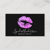 Moderne zwarte en paarse keukenkunstenaar visitekaartje