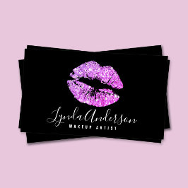 Moderne zwarte en paarse keukenkunstenaar visitekaartje