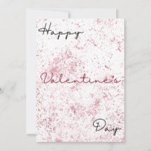 Moderne zwarte en rode eenvoudige Valentijnsdag Ka