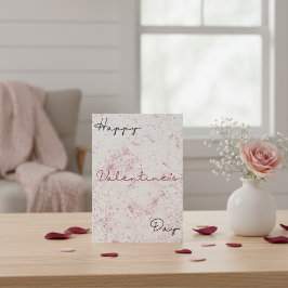 Moderne zwarte en rode eenvoudige Valentijnsdag Ka Feestdagenkaart