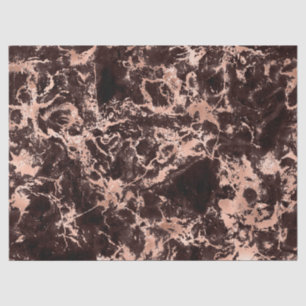 Moderne zwarte en Roos Gold Marble Pattern Tissuepapier