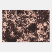 Moderne zwarte en Roos gouden marmerpatronen Inpakpapier Vel (Voorkant 2)