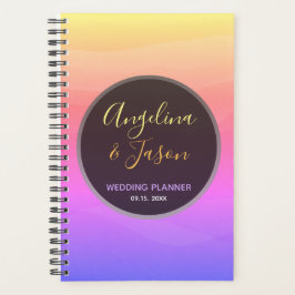 Moderne Zwarte En Roze Bruiloft Planner