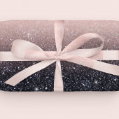 Moderne zwarte en roze glitter Sparkles Cadeaupapier