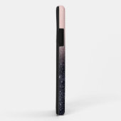 Moderne zwarte en roze glitter Sparkles Case-Mate iPhone Case (Achterkant/rechts)