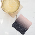 Moderne zwarte en roze glitter Sparkles Kartonnen Onderzetters<br><div class="desc">Moderne zwarte en roze glitter Sparkles</div>
