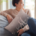 Moderne zwarte en roze glitter Sparkles Kussen<br><div class="desc">Moderne zwarte en roze glitter Sparkles</div>