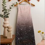 Moderne zwarte en roze glitter Sparkles Schort<br><div class="desc">Moderne zwarte en roze glitter Sparkles</div>