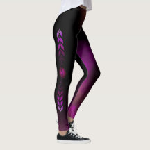 Moderne zwarte en roze sport LEGGINGS