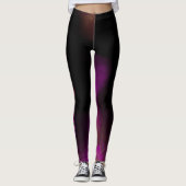 Moderne zwarte en roze sport LEGGINGS (Voorkant)