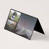 Moderne zwarte en witte 4 foto's Fotografie gevouw Visitekaartje (Achterkant)