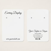 Moderne zwarte en witte aangepaste oorenkaart visitekaartje (Voorkant /achterkant)