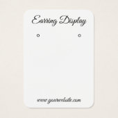 Moderne zwarte en witte aangepaste oorenkaart visitekaartje (Voorkant)