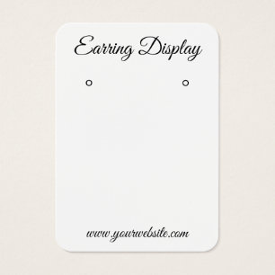 Moderne zwarte en witte aangepaste oorenkaart visitekaartje