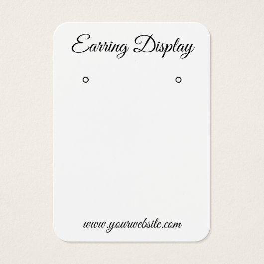 Moderne zwarte en witte aangepaste oorenkaart visitekaartje (Voorkant)